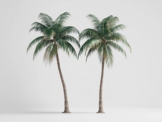 Obraz premium palm tree isolated on white background