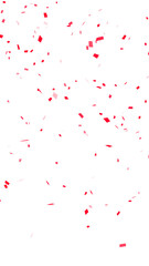 red and white confetti rain isolated on transparent background ,png black friday big sale shopping vertical social media design element