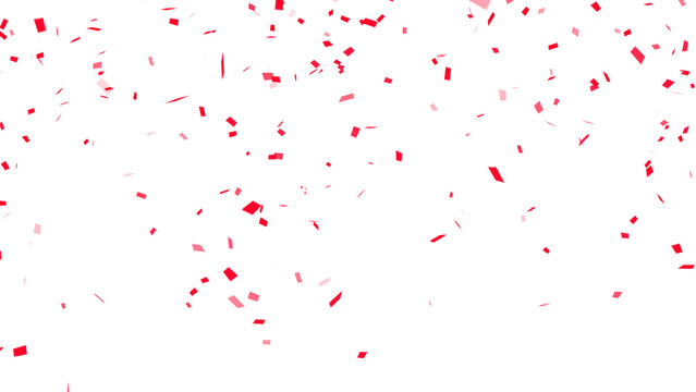 red and white confetti rain isolated on transparent background ,png black friday big sale shopping social media design element