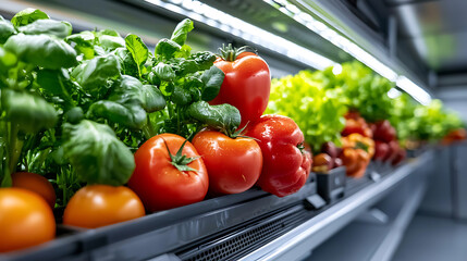 Innovative vertical farming revolutionizes urban agriculture in repurposed shipping container showcasing fresh produce growth modern technology sustainable practices