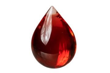 
Red drop of oil a transparent background PNG