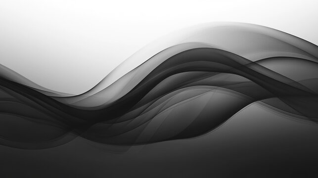 Abstract grayscale wave design