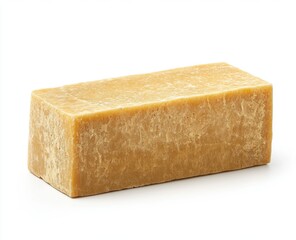 A rectangular bar of yellow soap
