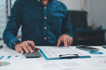 Financial Man Deep In Corporate Analysis Professional Advisors Focused Assessment Of KPIs Financial...