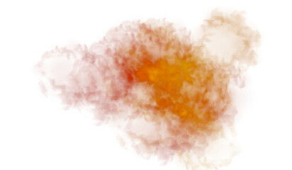 Colorful smoke steam effects on transparent background for graphical use. Fog steam clouds overlay effect. Png image