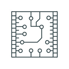 Minimalist Circuit Icon
