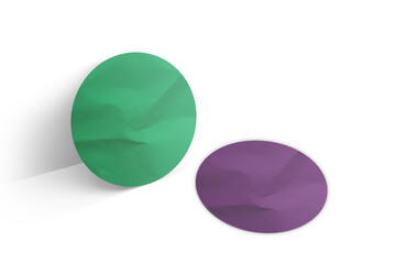 Blank Glued Paper Sticker Tag Label Texture Set