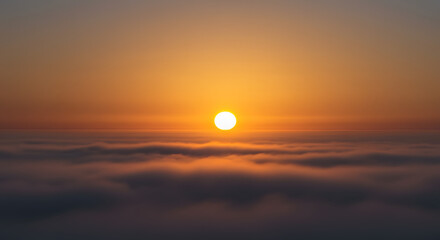 Sun Rising Above Cloudscape at Dawn Inspiring Sky View