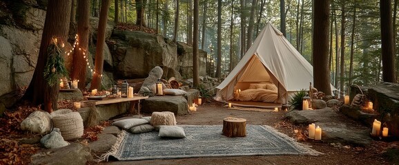 Obraz premium Woodland Camping Getaway