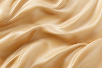 Fototapeta premium Luxurious, flowing folds of light beige fabric.