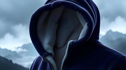 Premium Blank Fleece-Lined Hoodie Mockup, Outdoor Adventure Style