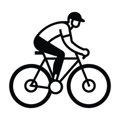 silhouette of a man riding a bike