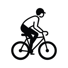 silhouette of a man riding a bike