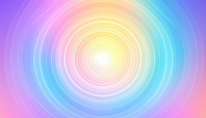 Obraz premium Vibrant colorful light circles abstract design digital art bright environment aerial view energetic concept