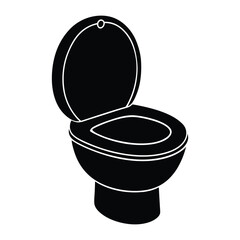 bidet silhouette vector white background.