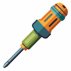 Detailed Vector Illustration Of A Phillips Head Screwdriver Tool Isolated On White