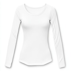 Simple, long-sleeved white top for versatile styling. Perfect for layering or wearing on its own for a casual yet polished look.