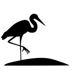 crane bird silhouette