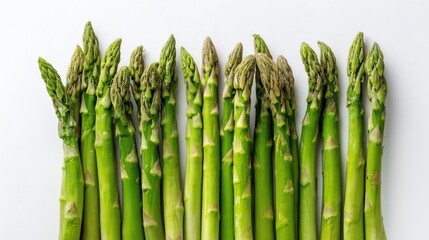Fresh Green Asparagus Stalks With Tips Ready for Cooking and Healthy Meal Preparation