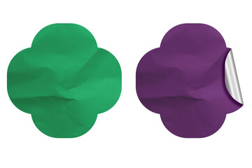 Blank Glued Paper Sticker Tag Label Texture Set