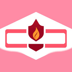 Obraz premium Abstract Logo Design with Shield and Flame