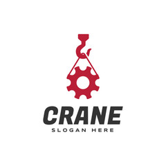 Towing or crane logo design template