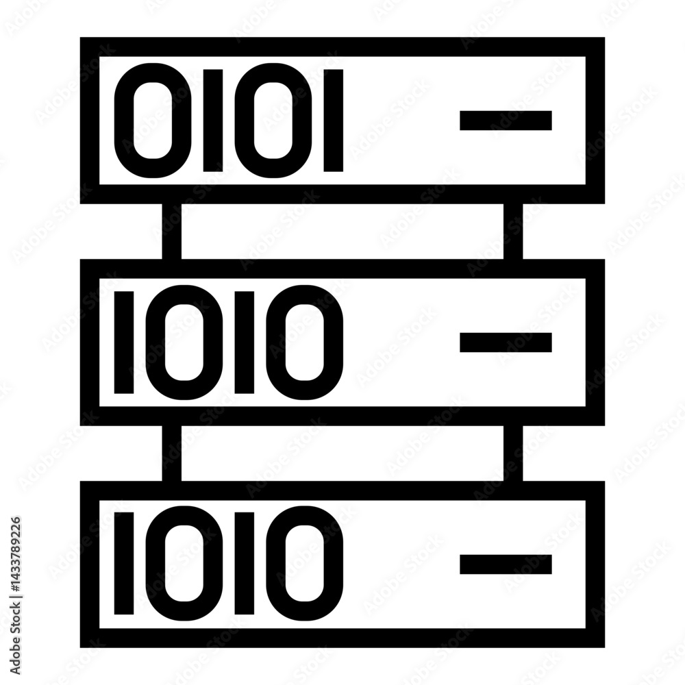 Poster  data binary vector icon