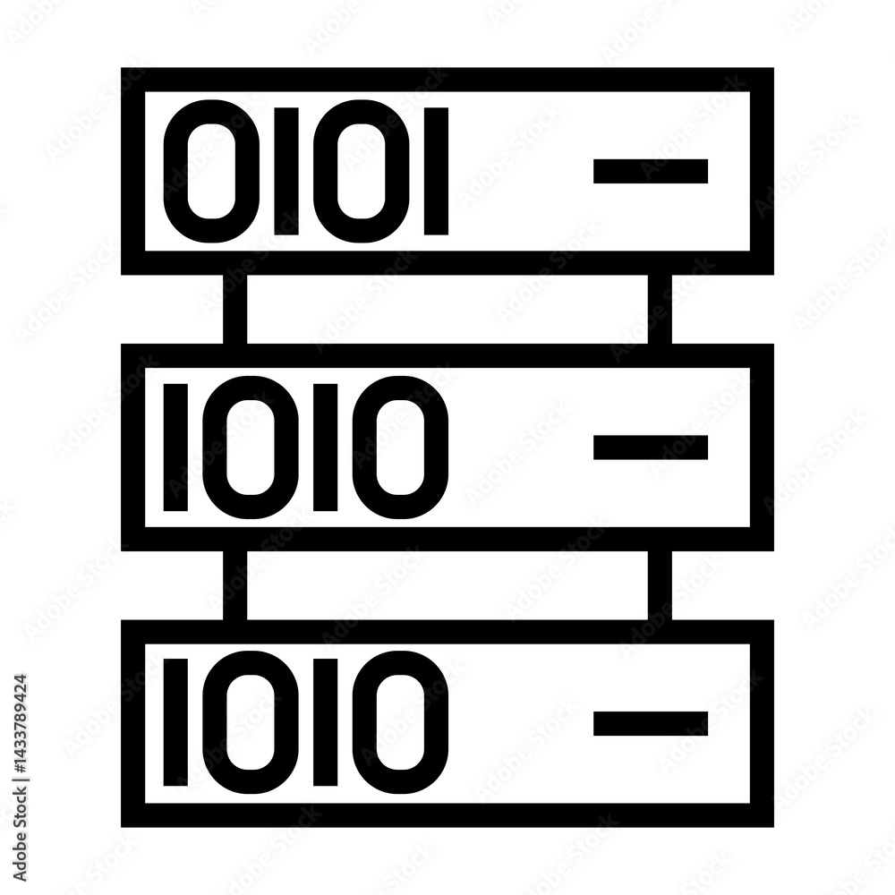 Aufkleber  data binary vector icon