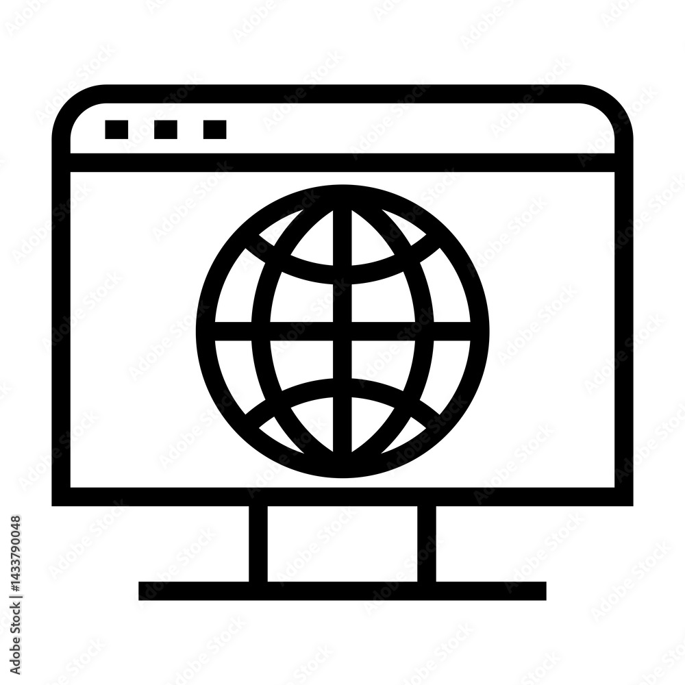 Poster data network vector icon