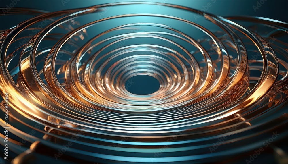 Poster dynamic spiral motion abstract visualization circular patterns digital art close-up view modern desi