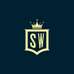 initials law firm logo design vector	
