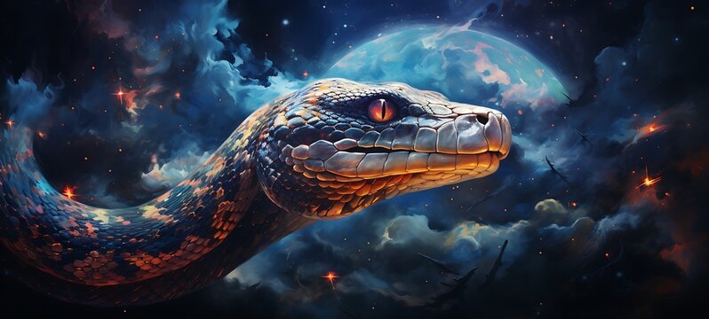 snake shaped constellation, ai generative