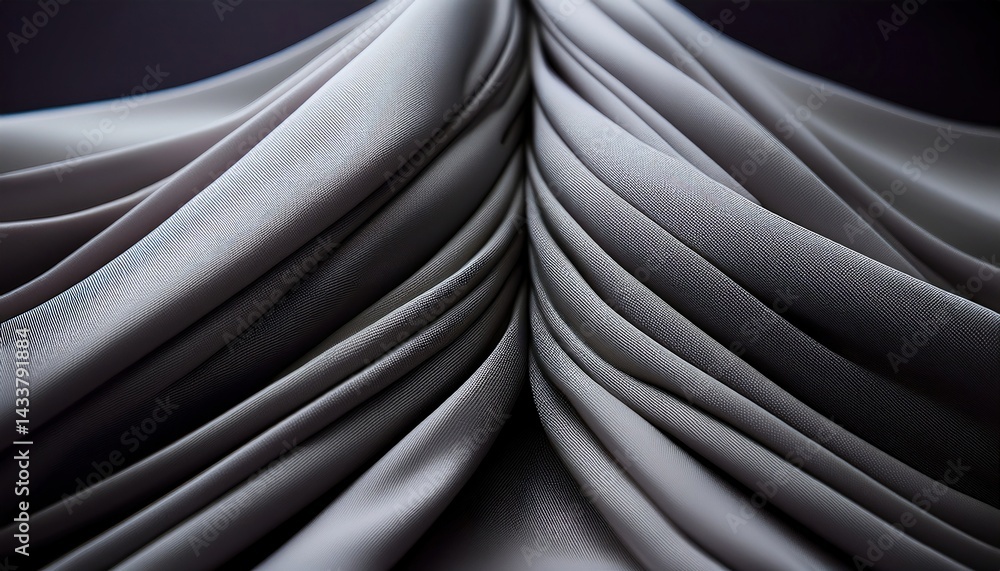 Poster elegant drapery display studio setting textile photography soft lighting close-up view fabric textur