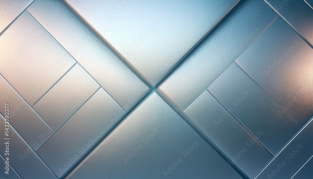 Poster dynamic geometric patterns on metallic surface abstract art digital design modern aesthetic close-up