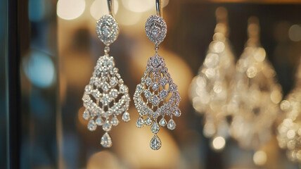 gold earrings with diamonds