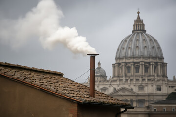 White smoke signals new pope from Vatican rooftop