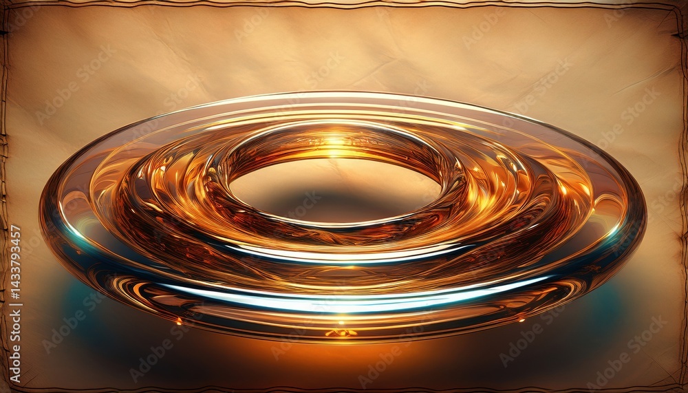 Poster illuminated abstract orb art gallery digital art bright environment close-up view modern design conc