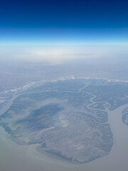 Aerial view of the Gujarati Coast, India