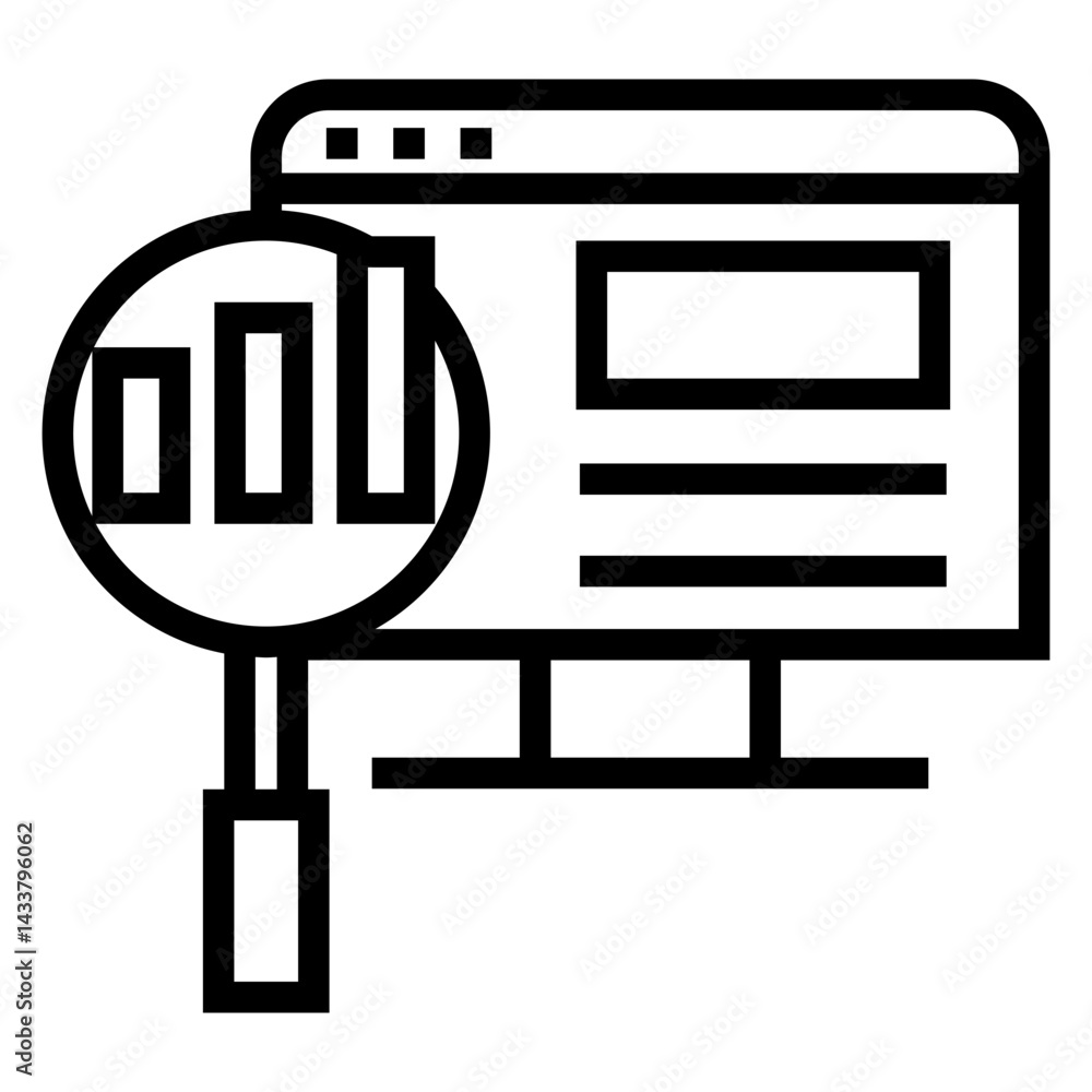 Aufkleber searching data vector icon