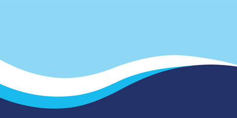 Sea waves layered vector background illustration and sea beach vector illustration.