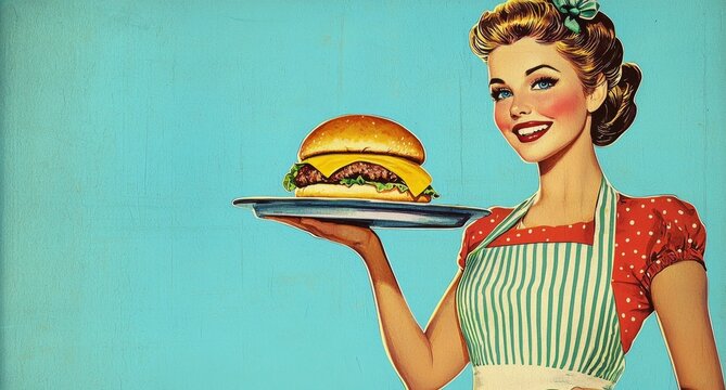 1950s concept of happiness and home cooking.