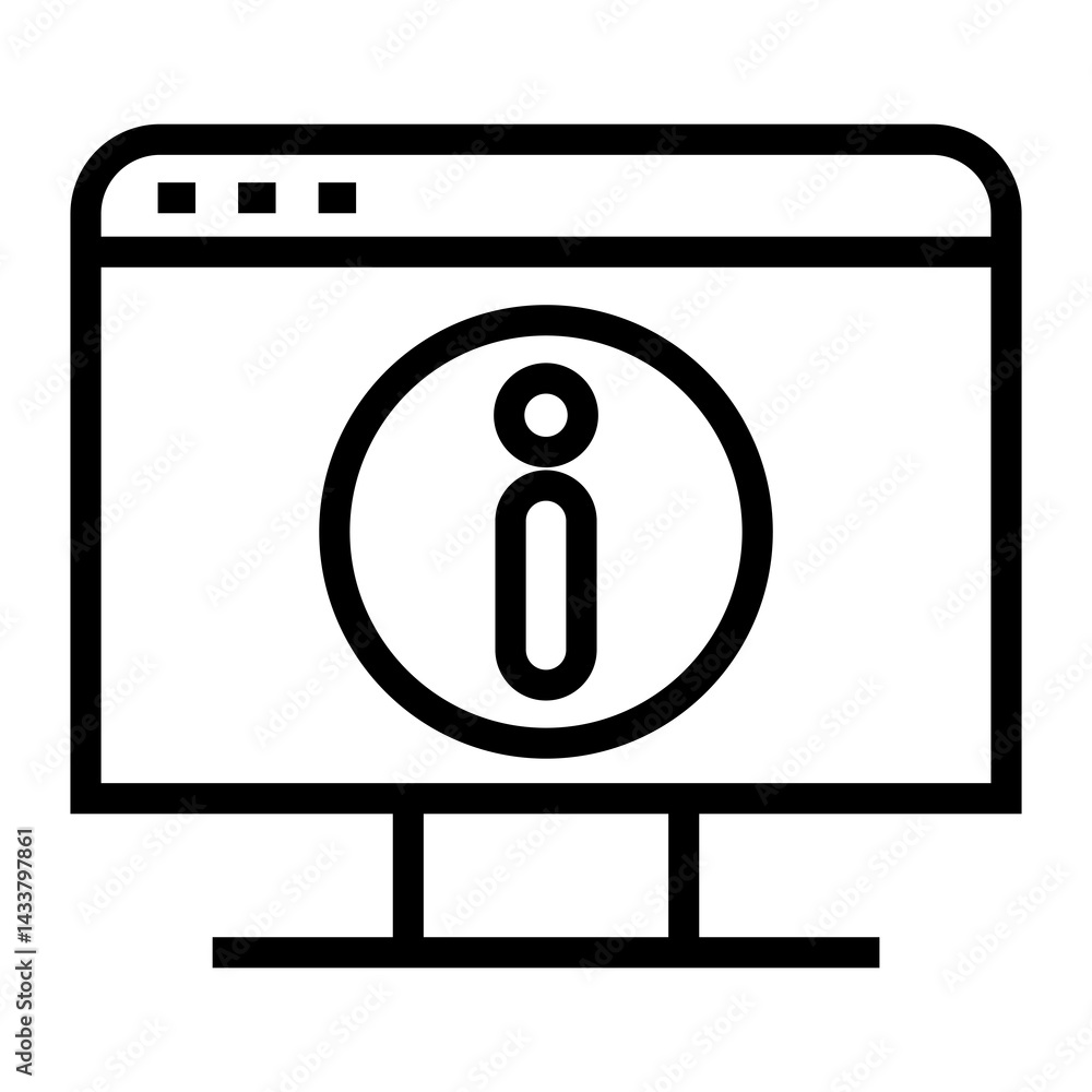 Poster information display vector icon