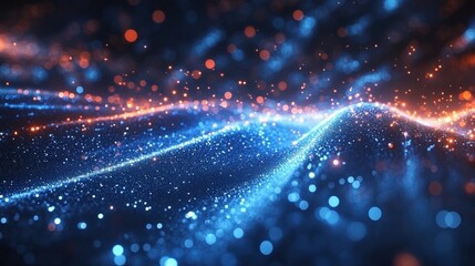 Obraz premium Abstract Digital Waves of Light