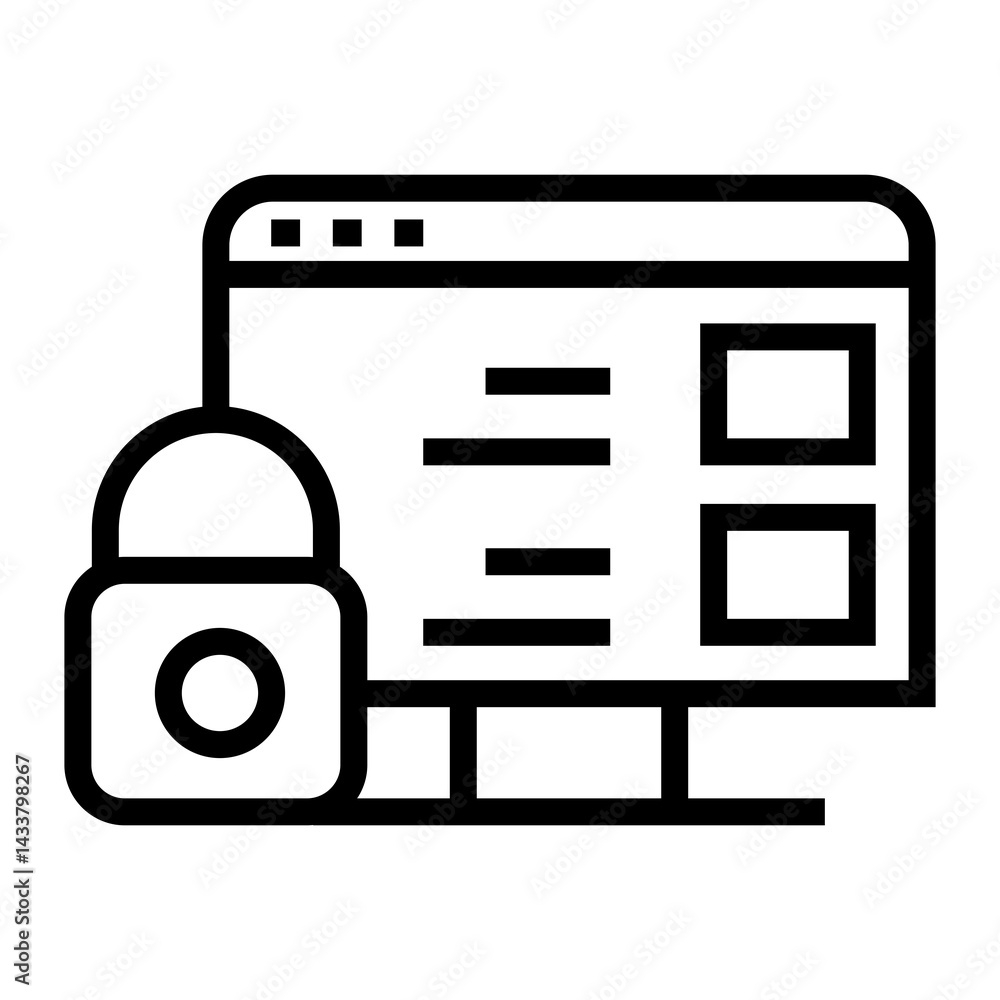 Poster data security vector icon