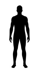 Casual Man Silhouette – Full Body Relaxed Male Vector Illustration