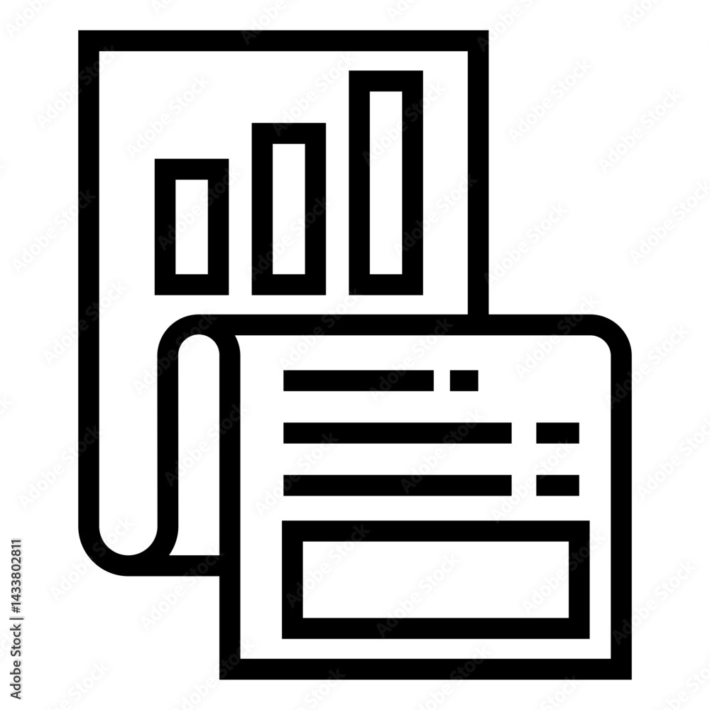 Poster analytical result vector icon