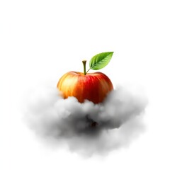 red apple on a white background
