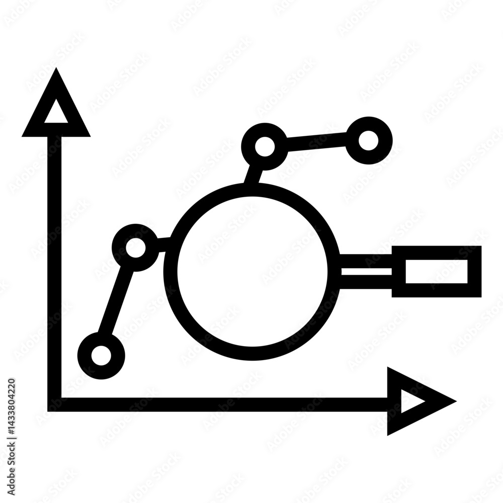 Poster predictive analytics vector icon