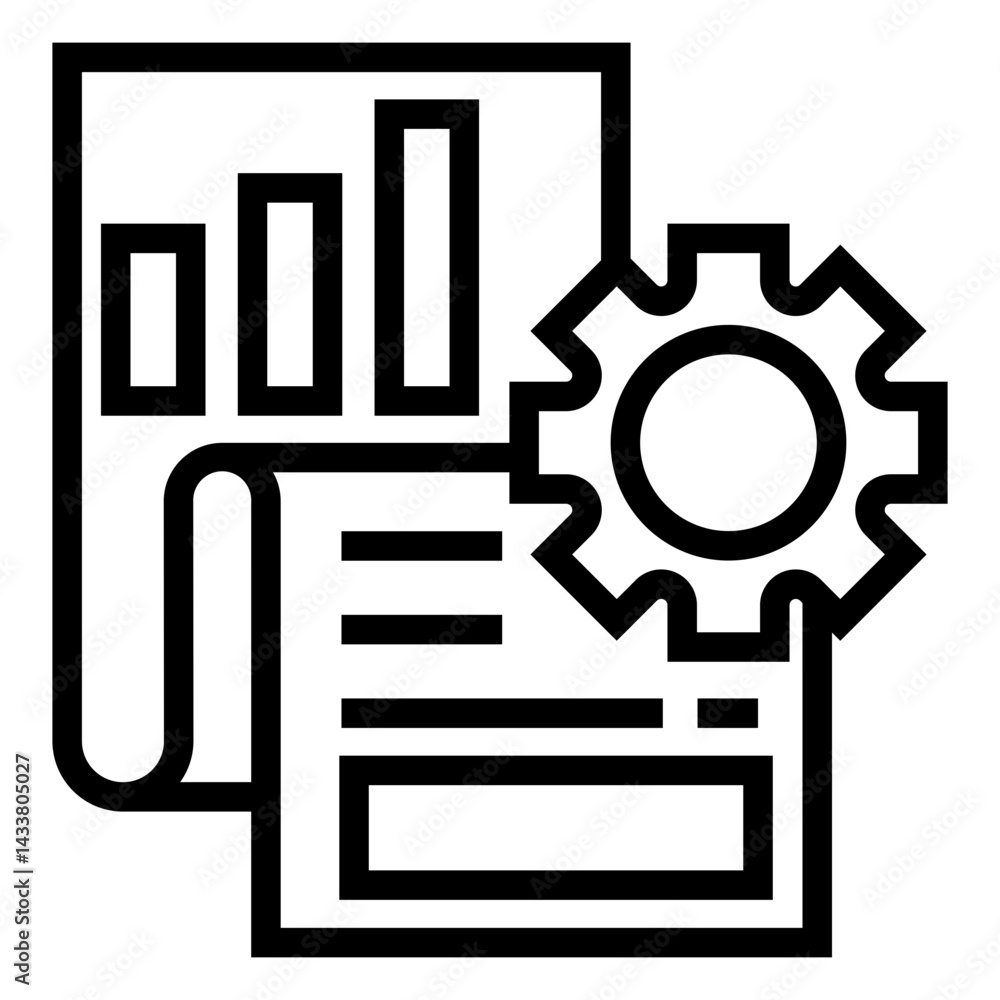 Poster quantitative analyst vector icon