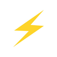 Lightning Bolt Icon Vector in Yellow Colors SVG Format